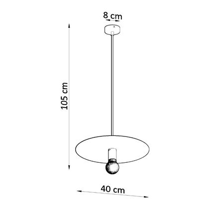Sollux Lighting Lampa wisząca FLAVIO czarna SL.0853