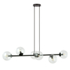 Lampa wisząca ROSSI 6 BL TRANSPARENT Emibig 874/6 czarny