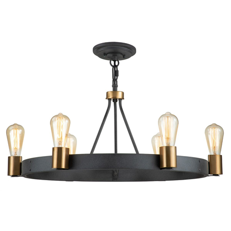 Lampa wisząca / Półplafon Silas - 6 źródeł światła Quintiesse QN-SILAS-6P-DZ