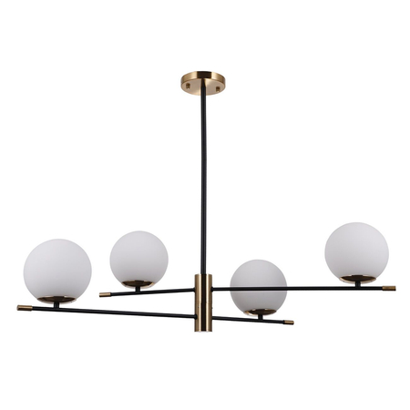 Lampa wisząca Italux Stelia PND-43660-4 Czarny mat, antyczny brąz