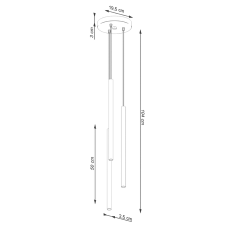 Sollux Lighting Lampa wisząca PASTELO 3P biała SL.0467