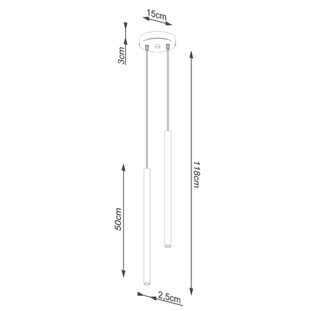 Sollux Lighting Lampa wisząca PASTELO 2 ochra czerwona SL.1525