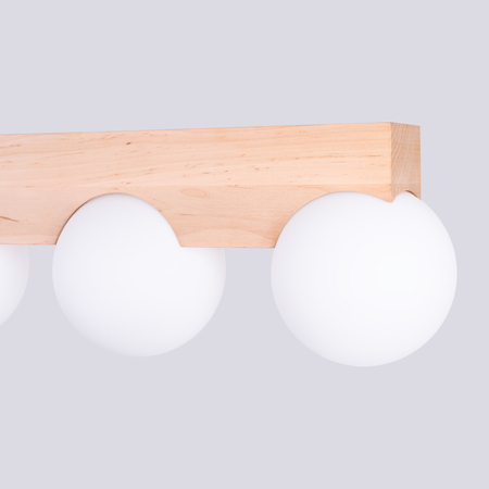 Sollux Lighting Plafon BULBO 4 naturalne drewno SL.1685