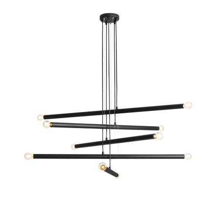 Lampa wisząca TUBO 10 BLACK Aldex 1072M1 czarny