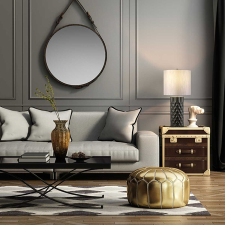 Lampa stołowa Elstead Lighting Barbican grafitowy BARBICAN-TL