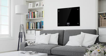 Panel grzewczy Cronos z pilotem 500W czarny szklany