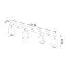 Sollux Lighting Plafon KEKE 6 dąb SL.1039