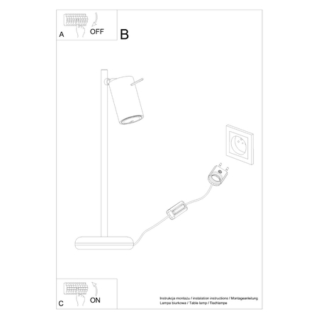 Sollux Lighting Lampa biurkowa RING biała SL.1090