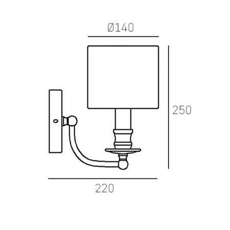 Cosmo Light Kinkiet ABU DHABI W01888CH-WH