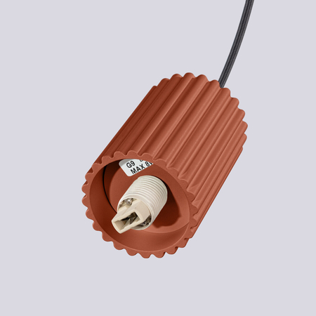 Sollux Lighting Lampa wisząca HALO 3P ochra czerwona SL.1730