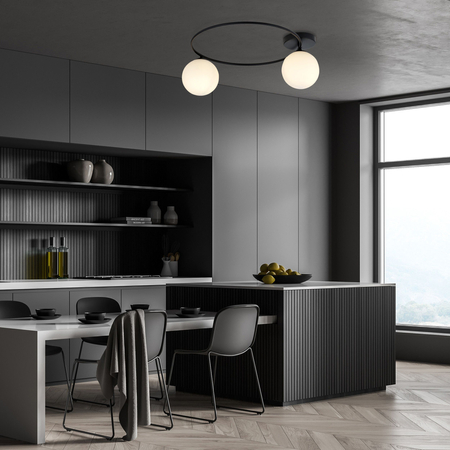 Lampa sufitowa SOPRA 2 Emibig 1257/2 biały/czarny