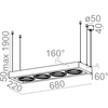 Lampa wisząca AQForm Cadra 111 X 4 Biały Struktura