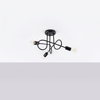 Sollux Lighting Żyrandol LOOP 3 czarny SL.1434