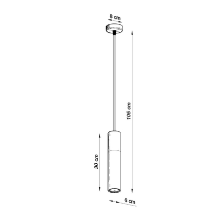Sollux Lighting Lampa wisząca BORGIO 1 biały SL.0647