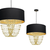 Milagro Lampa wisząca ALMERIA BLACK/GOLD 1xE27 MLP6442 CZARNY / ZŁOTY