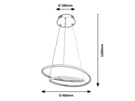 Lampa wisząca Rabalux Meridia 3257 czarny matowy