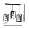 Milagro Lampa Wisząca Ralph 3xE27 MLP3712 CZARNY