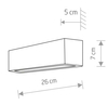 Lampa ścienna Nowodvorski 6354 STRAIGHT WALL LED SILVER XS