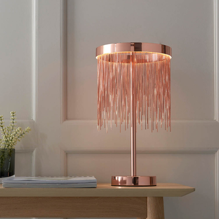 Lampa stołowa Endon Lighting Zelma 92179 miedziany