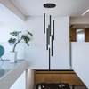 Lampa wisząca Lungo 7xG9 czarna LP-894/7P BK