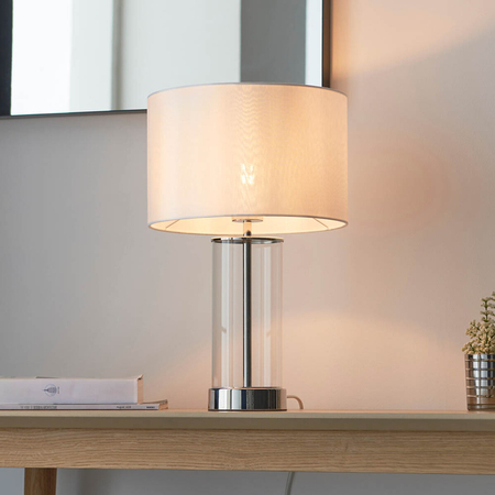 Lampa stołowa Endon Lighting Lessina 102674 nikiel