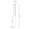 Sollux Lighting Lampa Wisząca PASTELO 3P złoty połysk SL.1197