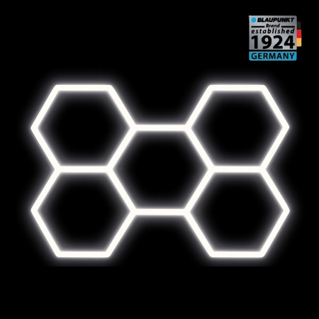 Lampa LED Hexagon Blaupunkt 230W geometryczny panel sufitowy led 4000K CRI90 w kształcie plasta miodu
