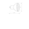 Żarówka REFLECTOR LED, GU10, R50, 7W Nowodvorski 9178 biały