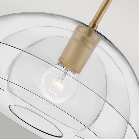 Lampa wisząca / Półplafon Lotus - 1 źródło światła - Stary mosiądz Quintiesse QN-LOTUS-P-HBR