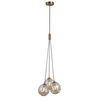 Lampa wisząca Italux Perlos PND-54456-3-HB-AMB Miodowy mosiądz