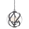 Latarnia wisząca Blacksmith - 3 źródła światła Quintiesse QN-BLACKSMITH-3P-OBK