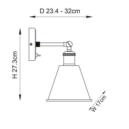 Kinkiet Endon Lighting Hal 92866 patyna