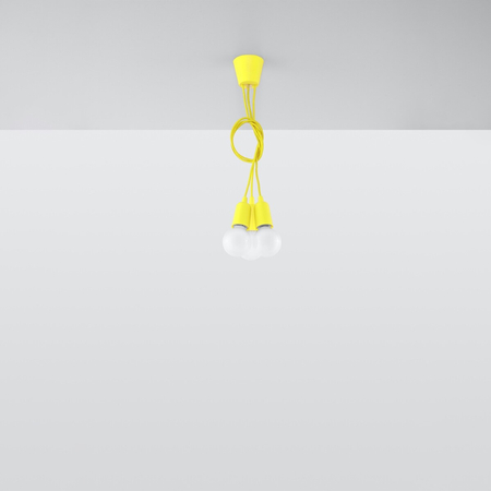 Sollux Lighting Lampa wisząca DIEGO 3 żółta SL.0579