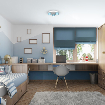 Milagro Lampa sufitowa Dixie 3xGX53 Niebieski / Biały MLP7551 NIEBIESKI / BIAŁY