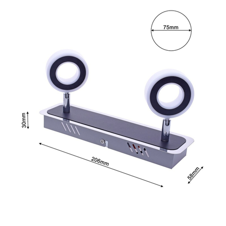 Milagro Lampa sufitowa SOLE 10W LED ML5489 CHROM
