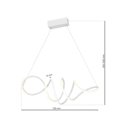 Milagro Lampa wisząca Loca Biały 56W LED ML5491 BIAŁY