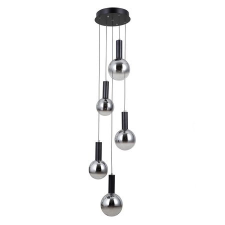 Lampa wisząca Italux Strela PND-34378-5S-BK Czarny mat