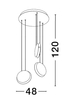 Lampa wisząca Luces Exclusivas BACA - czarny mat LE43231