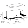 Lampa wpuszczana AQForm Squares 50 x 2 Trimless 230V Recessed Biały Struktura