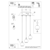 Sollux Lighting Lampa wisząca ALINO 3 czarna SL.1142