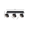 Milagro Lampa sufitowa LOGAN 3xE14 ML4611 CZARNY