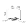 Spot AQForm 45811-0000-U8-PH-12 SQUARES 50x1 Czarny struktura