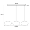 Lampa wisząca Kaja PESO K-5672 biały, czarny