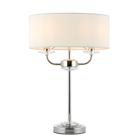 Lampa stołowa Endon Lighting Nixon 60804 nikiel