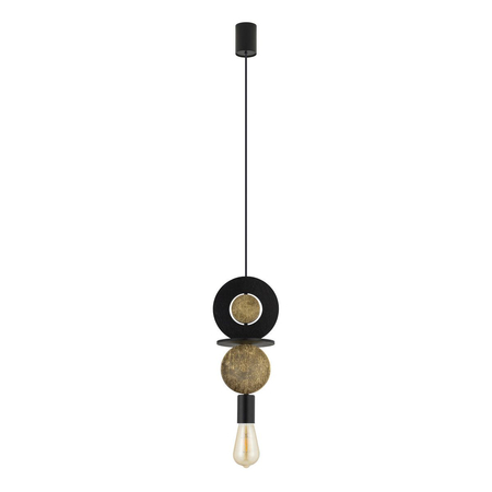 Lampa wisząca Nowodvorski DROPS WOOD E 11177 Czarny Złoty