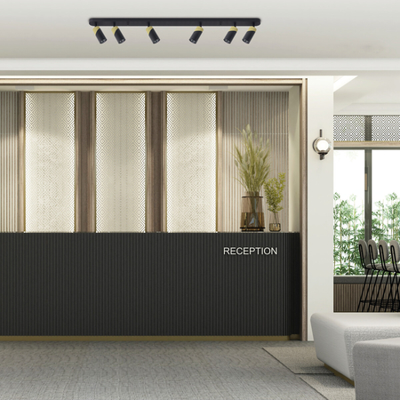 Milagro NEO BLACK GOLD SPOT 6xGU10 ML0283 CZARNY + ZŁOTY