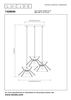 Lampa wisząca Lucide TASMAN 10420/03/72 drewniany