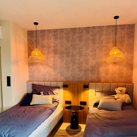 Light Prestige Rattanowa lampa wisząca Shella 60 cm jasne drewno 1xE27 LP-1806/1P 60cm