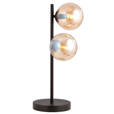 Lampa stołowa ROSSI LN2 MIODOWY Emibig 879/LN2 czarny/złoty