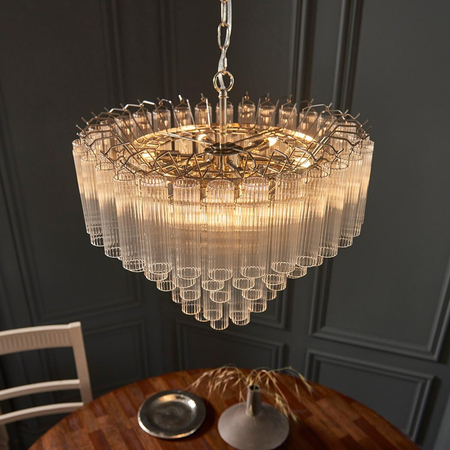 Lampa wisząca Endon Lighting Toulouse 104090 nikiel